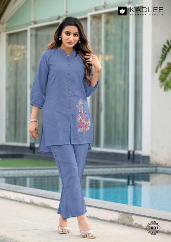 Kadlee Erina Viscose Crap Thread With Handwork Co Ord Set