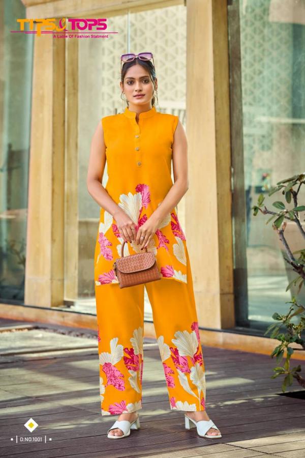 Tips And Tops Summer Beauty Rayon Printed Co Ord Set