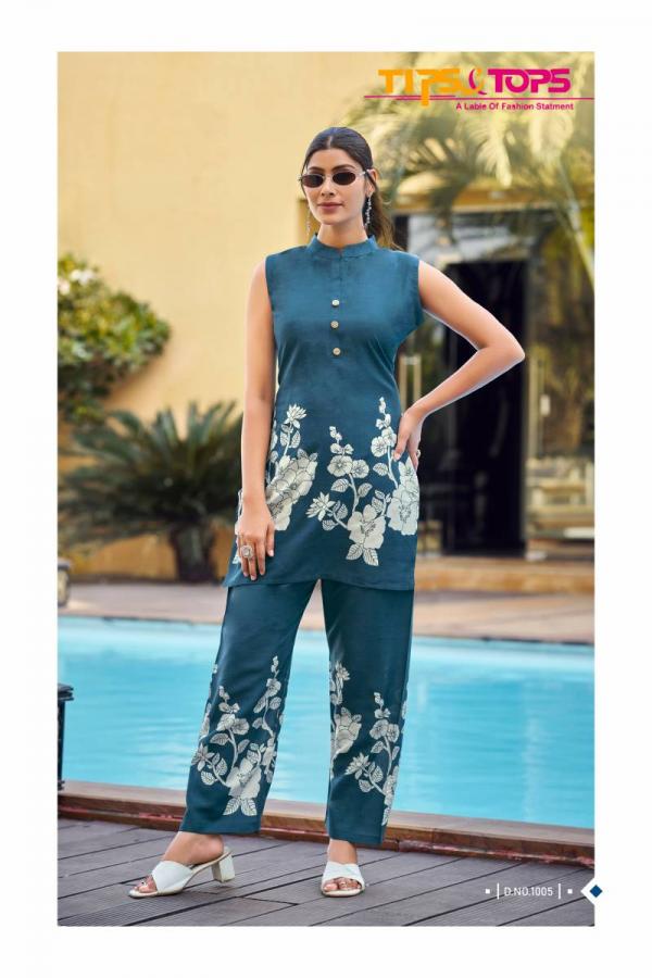 Tips And Tops Summer Beauty Rayon Printed Co Ord Set