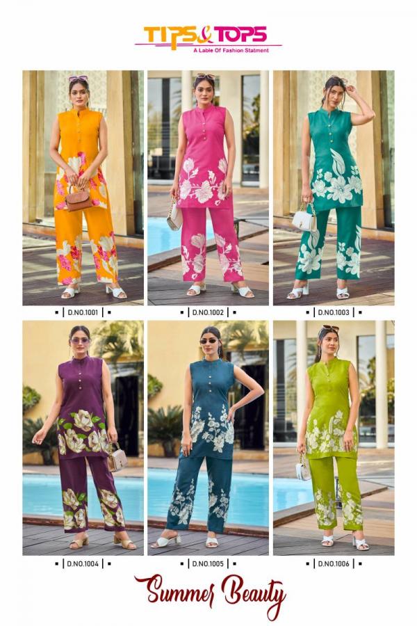 Tips And Tops Summer Beauty Rayon Printed Co Ord Set