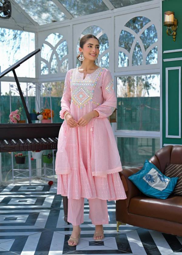 Tanyaa P 288 Mul Cotton With Kodi And Moti Work Readymade Collection
