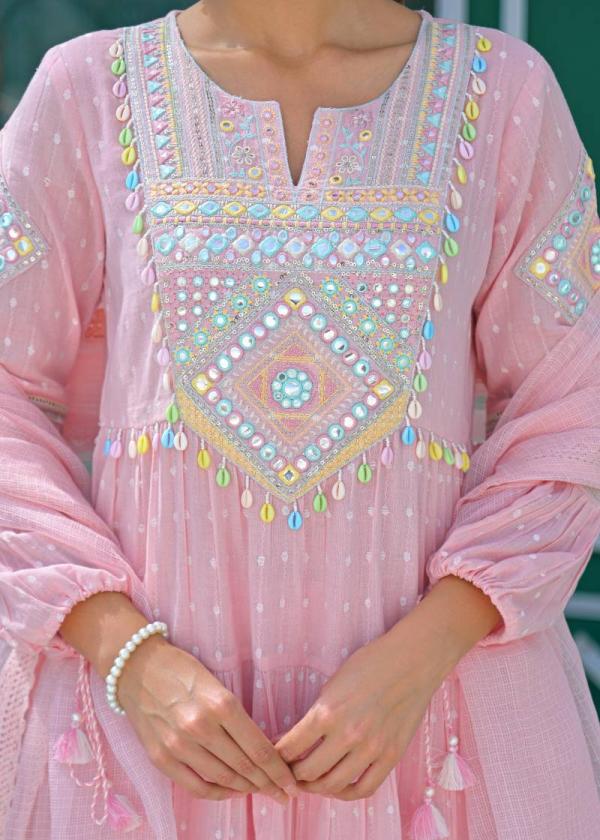 Tanyaa P 288 Mul Cotton With Kodi And Moti Work Readymade Collection