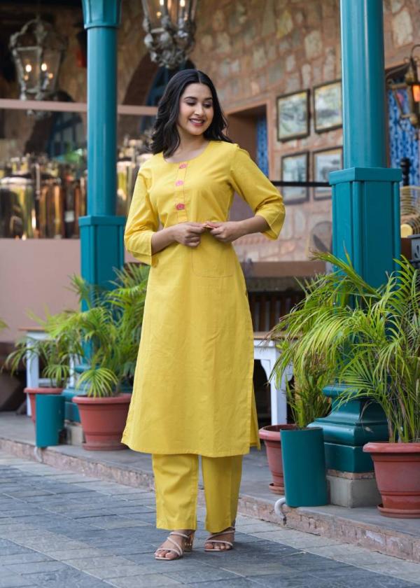Tanyaa P 290 Cotton Handwork Touchup Kurti With Bottom
