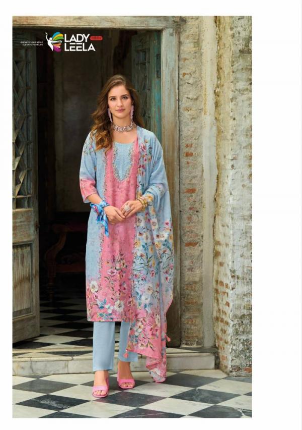 Lady Leela Summer Pastels Vol 2 Linen Kurti Pant With Dupatta Collection