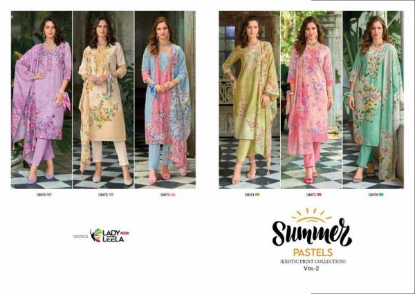 Lady Leela Summer Pastels Vol 2 Linen Kurti Pant With Dupatta Collection
