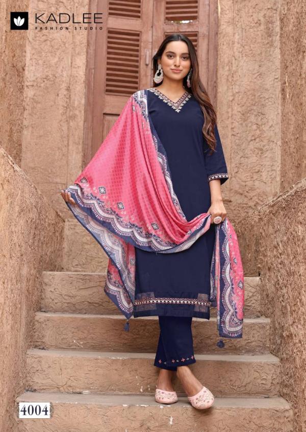 Kadlee Nakashi Cotton Kurti Bottom With Dupatta Collection