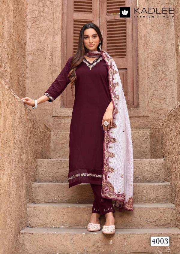 Kadlee Nakashi Cotton Kurti Bottom With Dupatta Collection