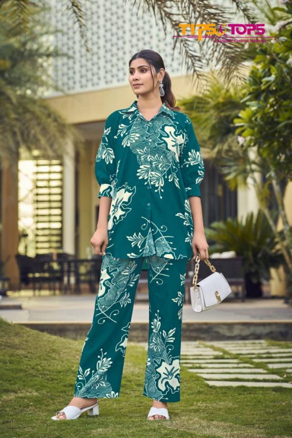 Tips And Tops Lifestyle Co Ord Set 1 Rayon Printed Western Collection