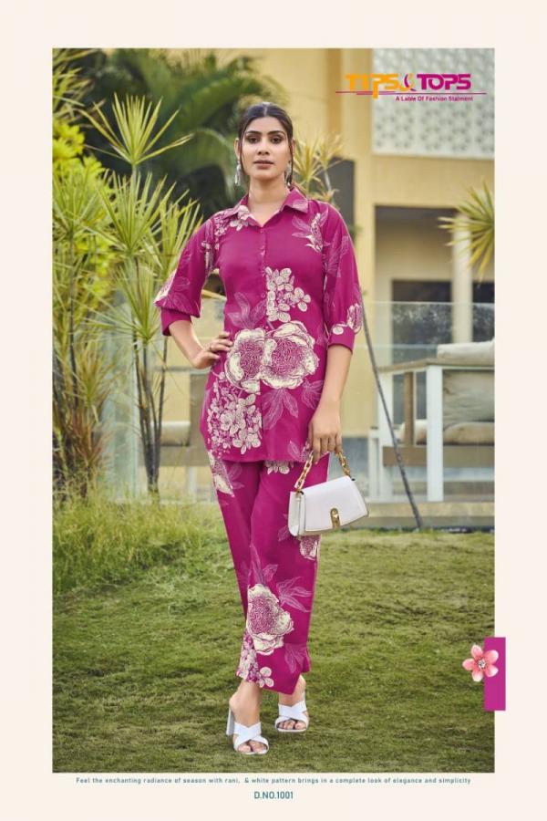 Tips And Tops Lifestyle Co Ord Set 1 Rayon Printed Western Collection