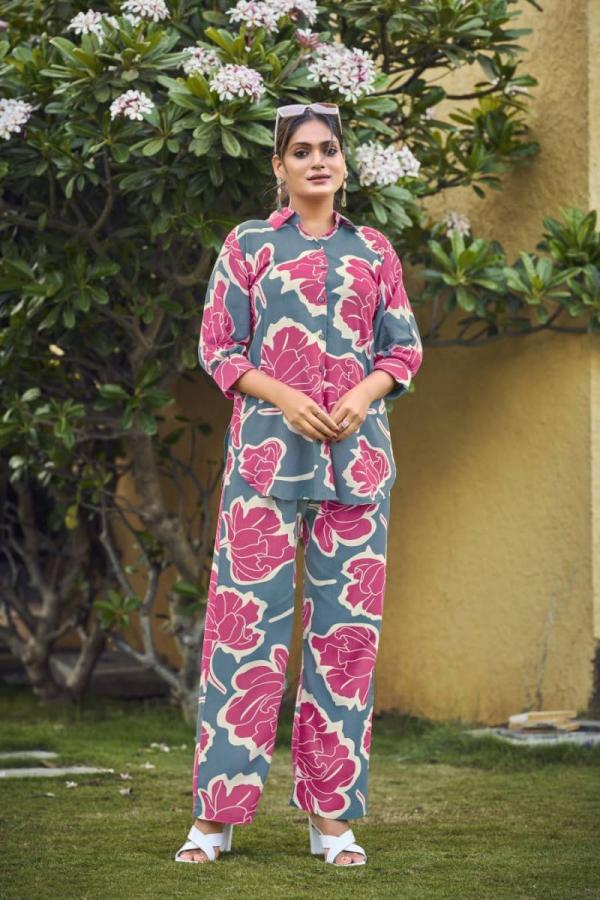 Tips And Tops Lifestyle Co Ord Set 1 Rayon Printed Western Collection