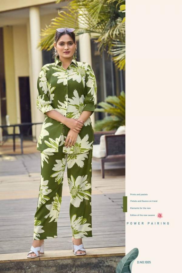 Tips And Tops Lifestyle Co Ord Set 1 Rayon Printed Western Collection