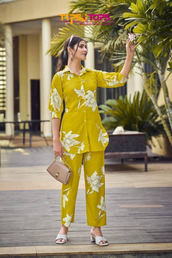 Tips And Tops Lifestyle Co Ord Set 1 Rayon Printed Western Collection