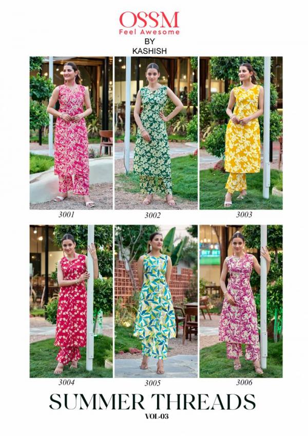 Ossm Summer Threads Vol 3 Cotton Printed Co Ord Set Collection