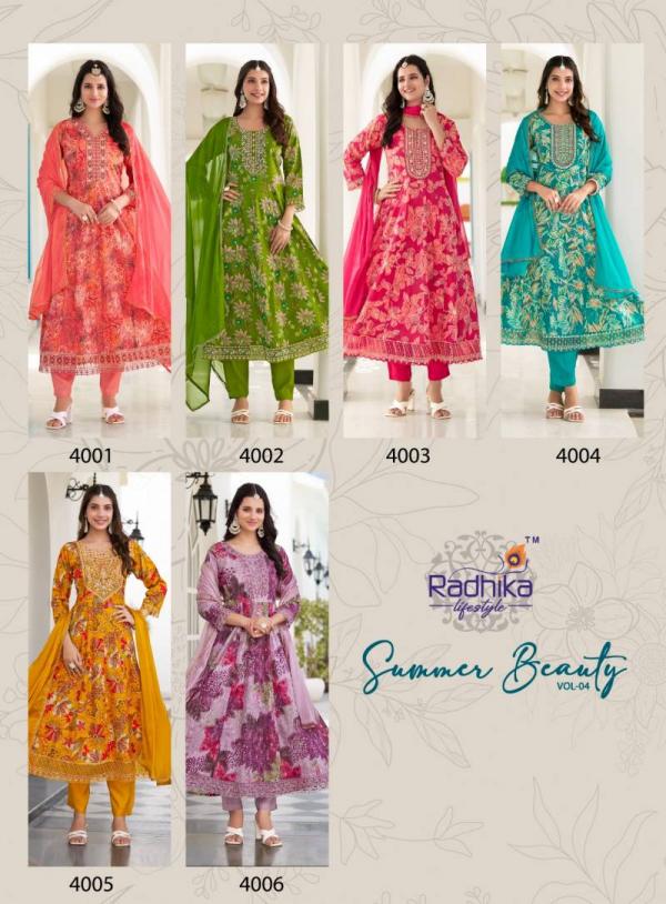 Radhika Summer Beauty Vol 4 Anarkali Ready Made Collection