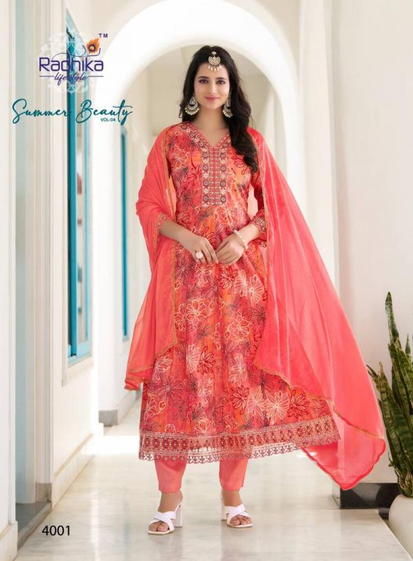 Radhika Summer Beauty Vol 4 Anarkali Ready Made Collection