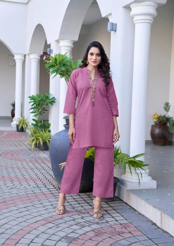 Ossm Sara Cotton Embroidery Work Co Ord Set Collection