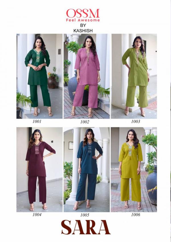 Ossm Sara Cotton Embroidery Work Co Ord Set Collection