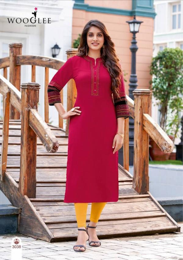 Wooglee Salonee Vol 8 Fancy Rayon Kurti Collection