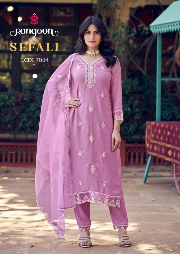 Rangoon Safeli Viscose With Khatli Handwork Mirror Readymade Collection