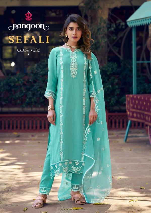 Rangoon Safeli Viscose With Khatli Handwork Mirror Readymade Collection