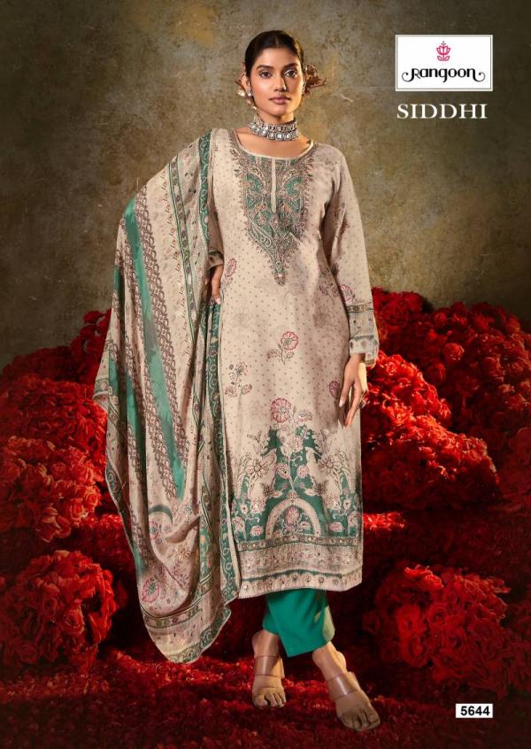 Rangoon Siddhi Muslin Digital Print Aari Wok Readymade Collection