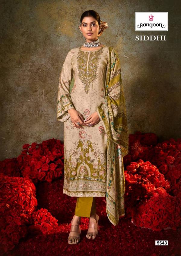 Rangoon Siddhi Muslin Digital Print Aari Wok Readymade Collection