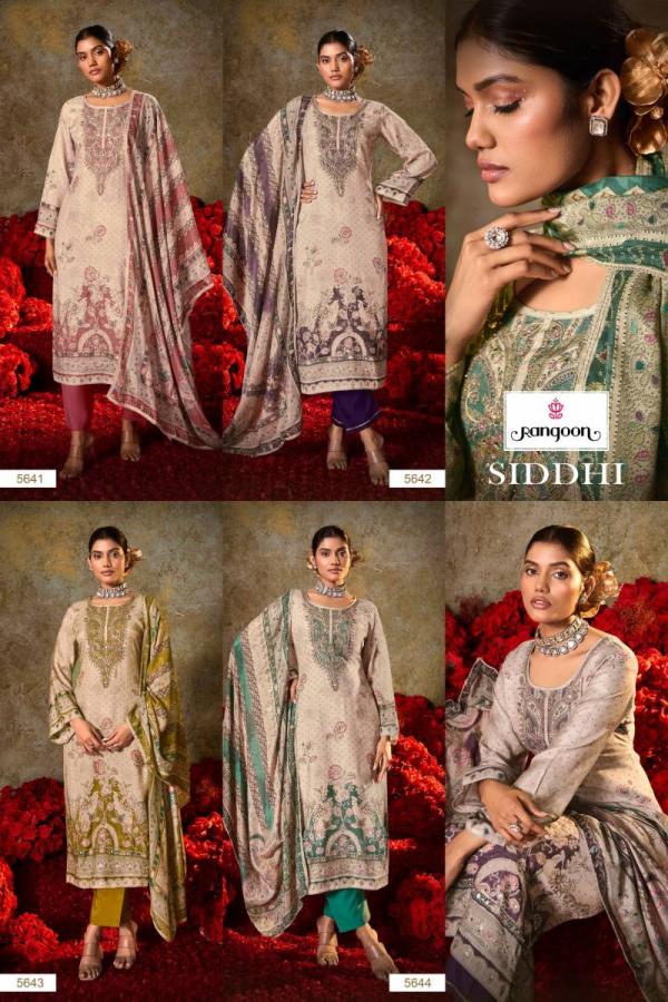 Rangoon Siddhi Muslin Digital Print Aari Wok Readymade Collection