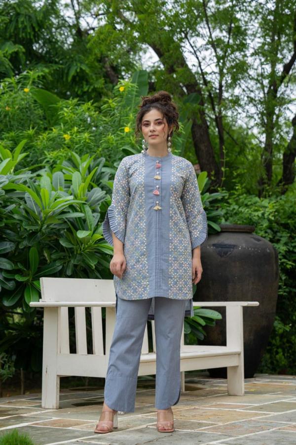 Tanyaa P 357 Georgette Silk With Work Co Ord Set