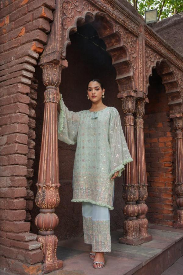 Tanyaa P 354 Georgette Silk With Work Co Ord Set Collection