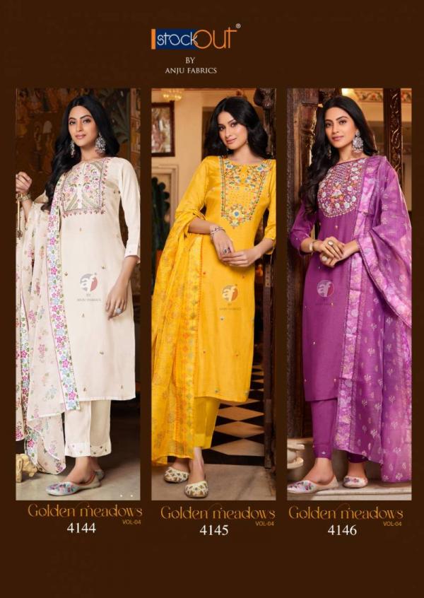 Af Golden Meadows Vol 4 Muslin Kurti Bottom With Dupatta Collection