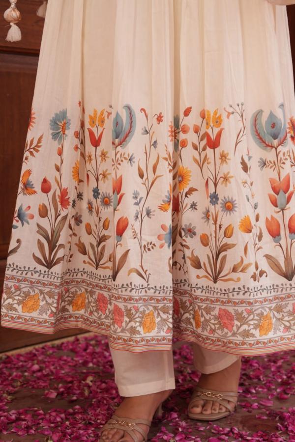 Tanyaa P 342 Cotton Handwork Touchup Anarkali Readymade Suit