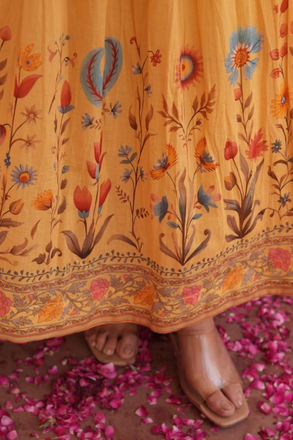 Tanyaa P 340 Cotton Printed Anarkali Kurti Bottom With Dupatta