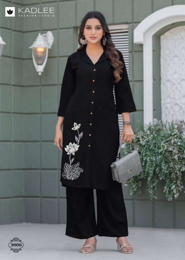 Kadlee Niva Rayon Print With Handwork Co Ord Set Collection