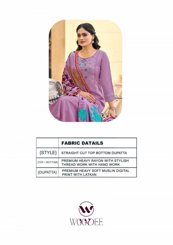 Woodee Butterfly Rayon Thread Work Readymade Collection