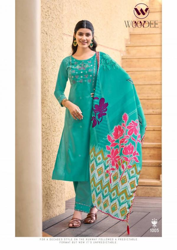 Woodee Butterfly Rayon Thread Work Readymade Collection