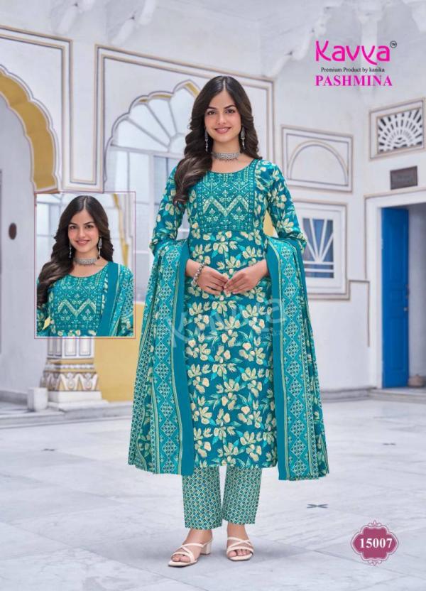Kavya Pashmina Vol 15 Kurti Pant With Dupatta Collection