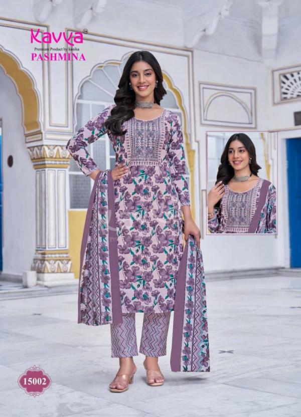 Kavya Pashmina Vol 15 Kurti Pant With Dupatta Collection