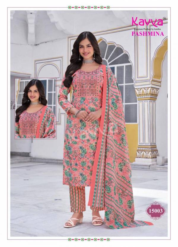 Kavya Pashmina Vol 15 Kurti Pant With Dupatta Collection