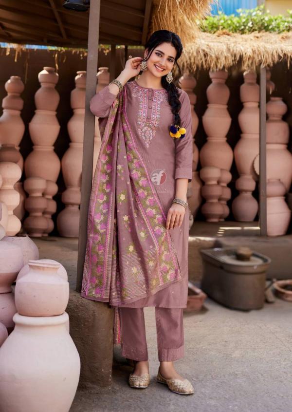 Af Once More Vol 5 Designer Kurti Bottom With Dupatta Collection
