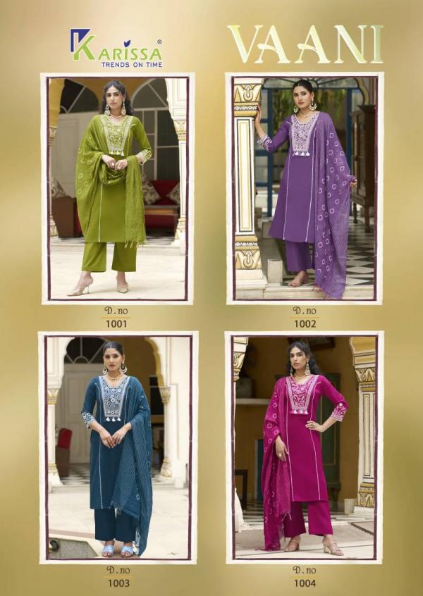 Karissa Vaani Linen Cotton Thread Work Kurti Bottom With Dupatta