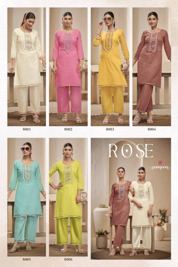 Rangoon Rose Cotton Dobby Fancy Co Ord Set Collection