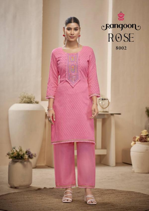 Rangoon Rose Cotton Dobby Fancy Co Ord Set Collection