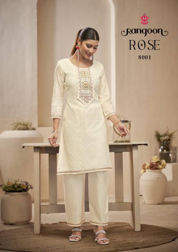 Rangoon Rose Cotton Dobby Fancy Co Ord Set Collection