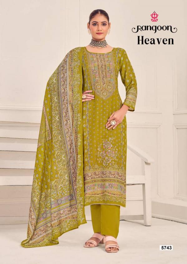 Rangoon Heaven Muslin Digital Print Aari Wok Readymade Collection