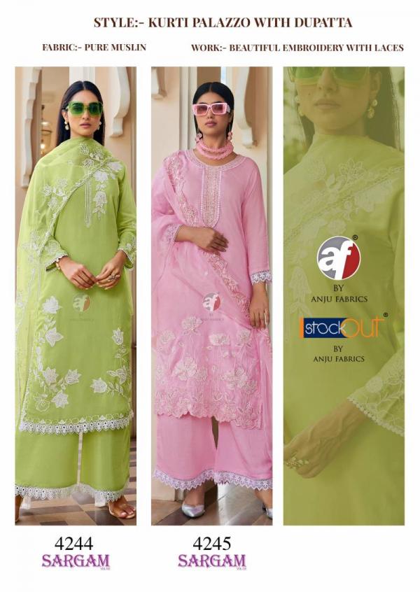 Af Sargam Vol 2 Maslin Kurti Bottom With Dupatta Collection