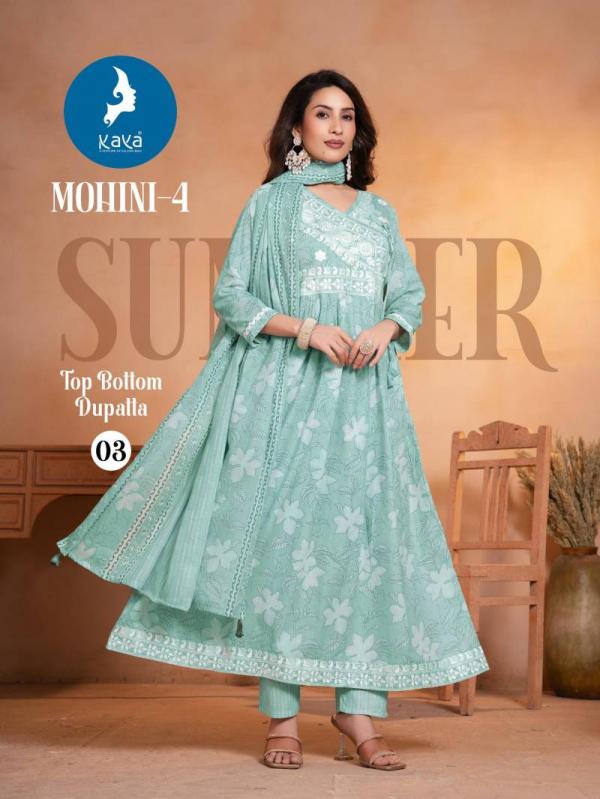 Kaya Mohini 4 Cotton Printed Kurti Pant With Dupatta Collection