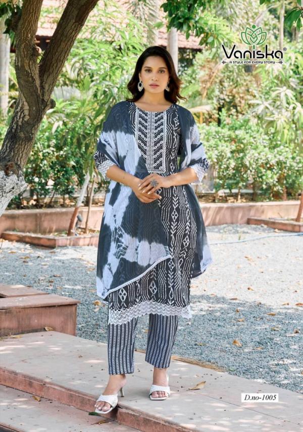 Vaniska Cotton Culture Vol 1 Cotton Batik Printed Kurti Bottom With Dupatta