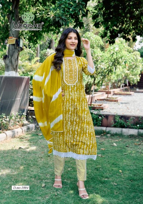 Vaniska Cotton Culture Vol 1 Cotton Batik Printed Kurti Bottom With Dupatta
