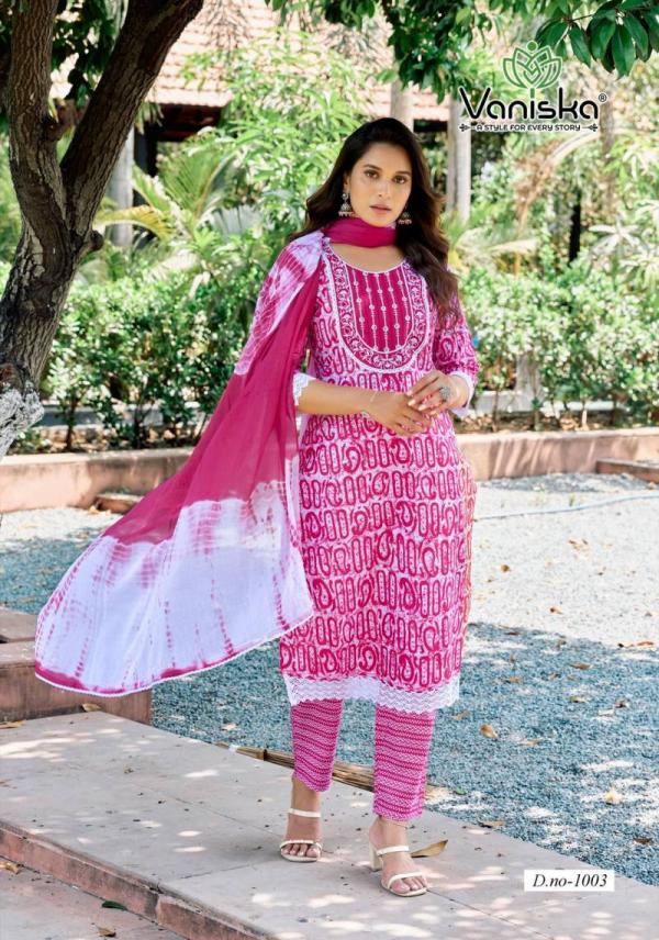 Vaniska Cotton Culture Vol 1 Cotton Batik Printed Kurti Bottom With Dupatta