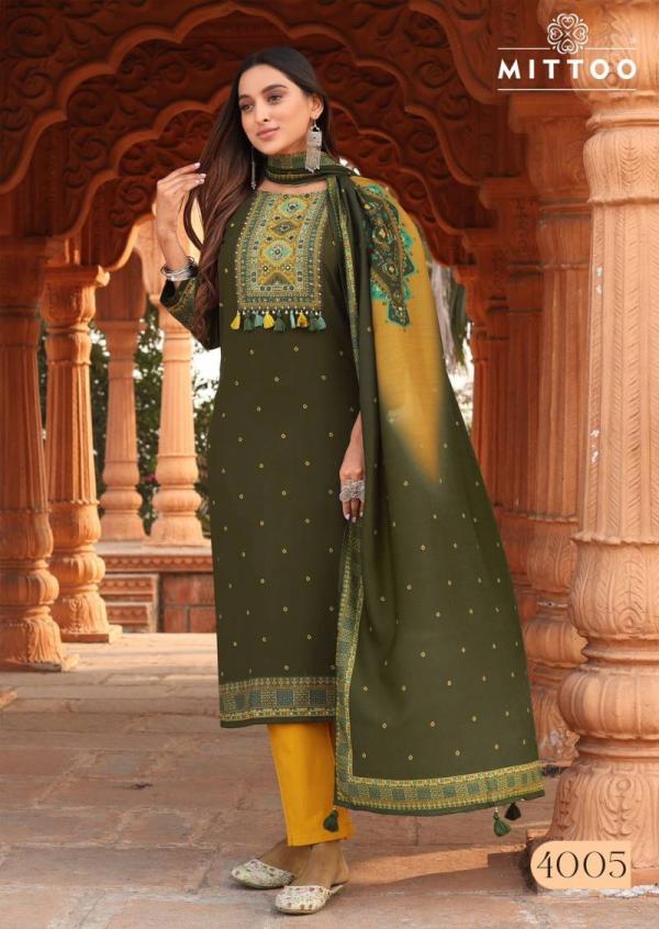 Mittoo Color Drop Rayon Kurti Bottom With Dupatta Collection